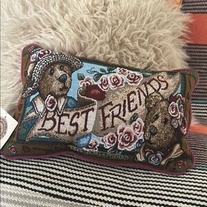 Boyds Bears & Friends Best Friends Tapestry Pillow